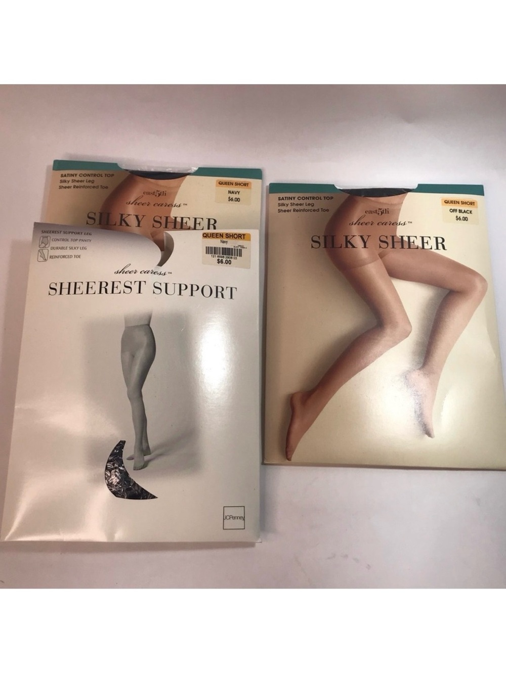 Vintage Sheer Caress Support Panty Hose 3 pair Bundle